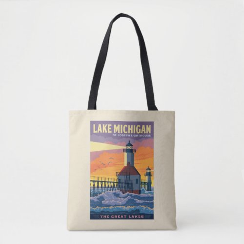 Great Lakes  Lake Michigan Tote Bag