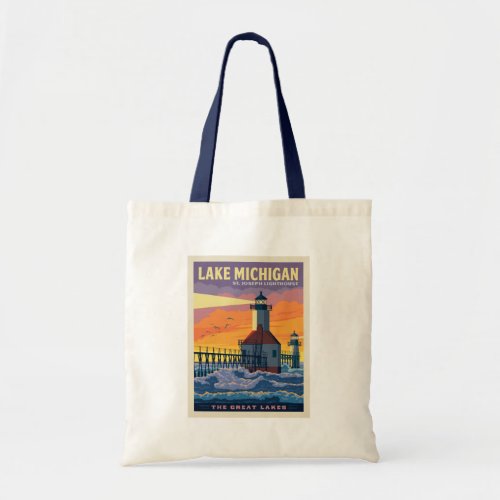 Great Lakes  Lake Michigan Tote Bag