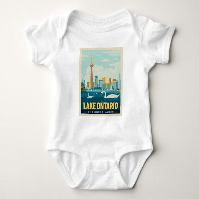 Great Lakes | Lake Ontario Baby Bodysuit (Front)