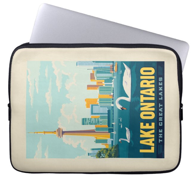 Great Lakes | Lake Ontario Laptop Sleeve (Front)