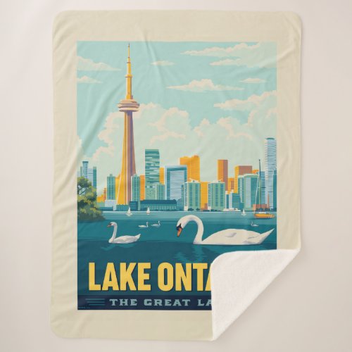 Great Lakes  Lake Ontario Sherpa Blanket