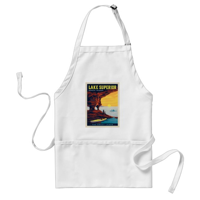 Great Lakes | Lake Superior Adult Apron (Front)
