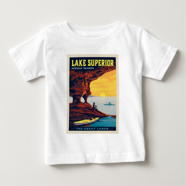 Great Lakes | Lake Superior Baby T-Shirt (Front)