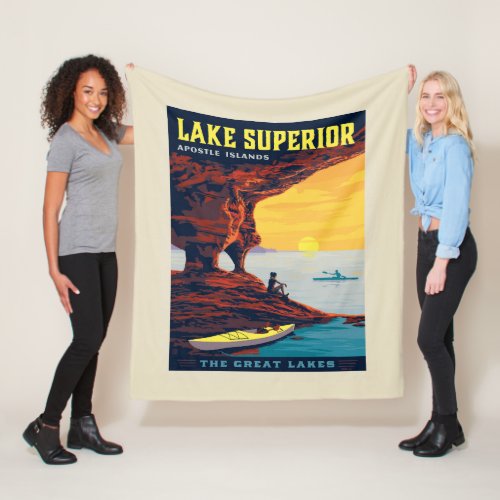 Great Lakes  Lake Superior Fleece Blanket