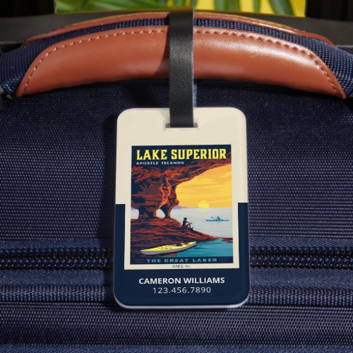 Great Lakes  Lake Superior Luggage Tag