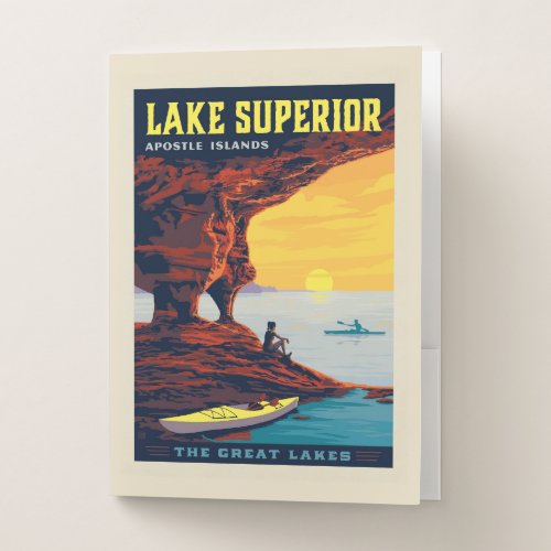 Great Lakes  Lake Superior Pocket Folder