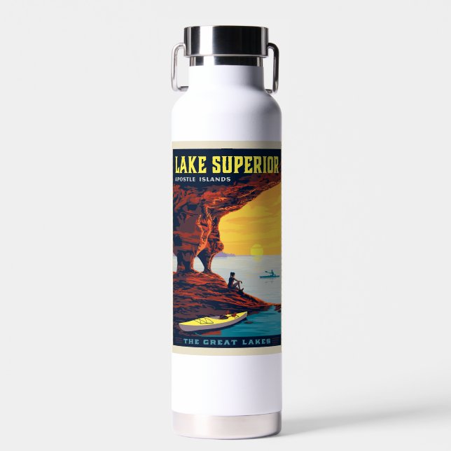 Great Lakes | Lake Superior Water Bottle (Front)
