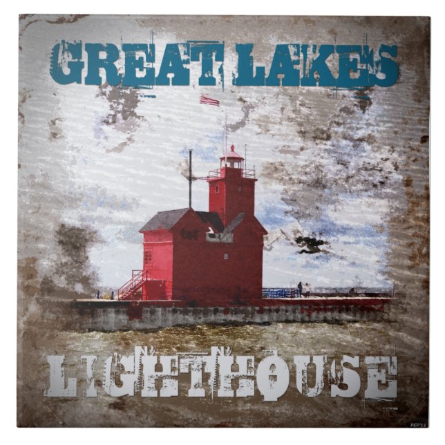 Great Lakes Lighthouse Tile (Front)