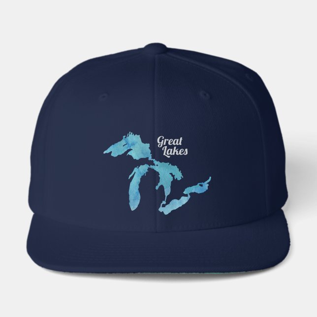 Great Lakes map outline silhouette Visor (Front)