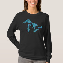 Great Lakes Michigan Detroit Michigan Great Lakes  T-Shirt