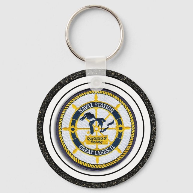 Great Lakes NAVAL STATION Keychain (Front)