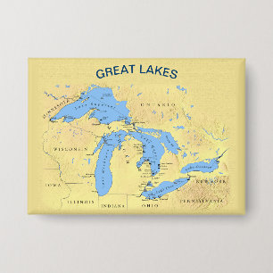 Great Lakes of North America Button