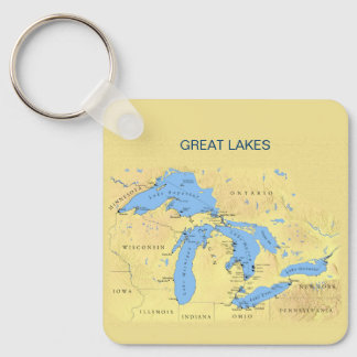 Great Lakes of North America Keychain