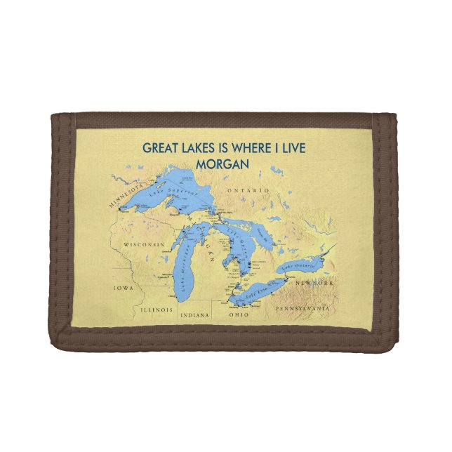 Great Lakes of North America Trifold Wallet (Front)