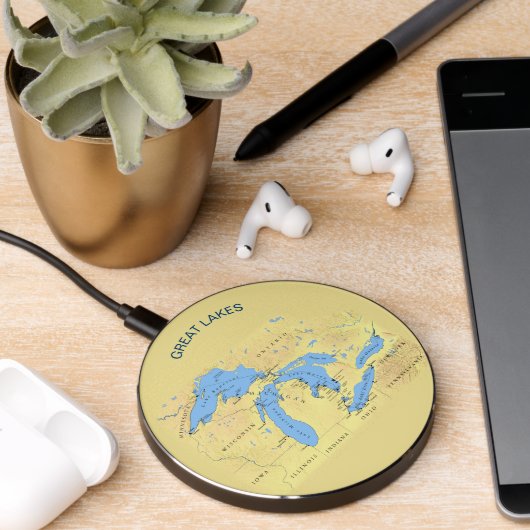 Great Lakes of North America Wireless Charger (Desk 2)