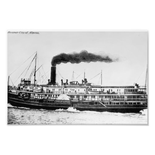 Great Lakes passenger steamer City of Alpena Photo Print