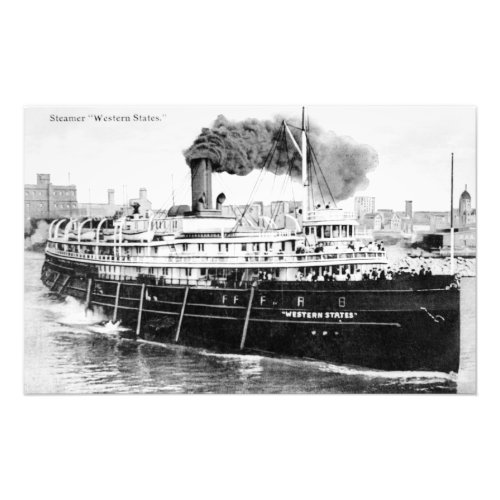 Great Lakes passenger steamer DC Western States Photo Print