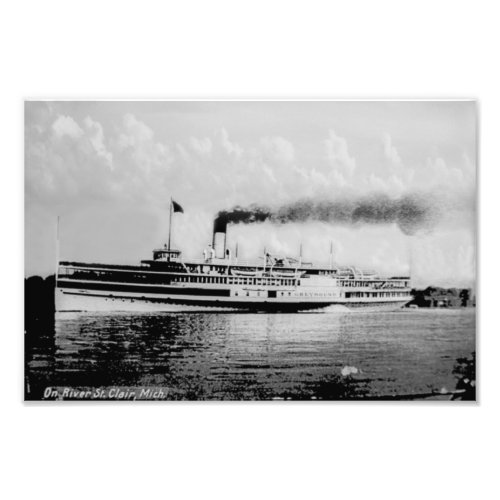 Great Lakes passenger steamer Greyhound Photo Print