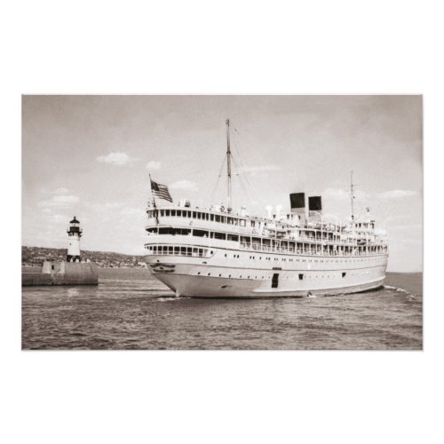 Great Lakes passenger steamer South American Photo Print