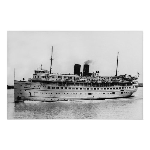 Great Lakes passenger steamer SS North American Photo Print