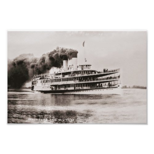Great Lakes passenger steamer Tashmoo 1908 Photo Print