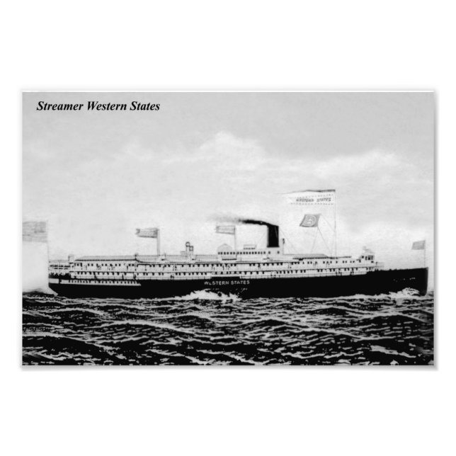 Great Lakes passenger steamer Western States Photo Print (Front)