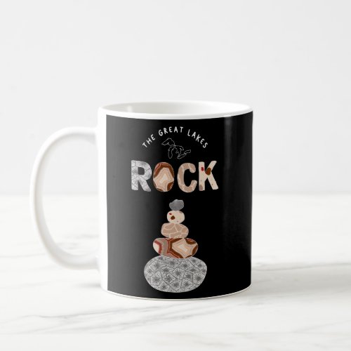 Great Lakes Rock Colored Rock Stack Petoskey Stone Coffee Mug