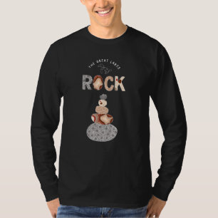 Great Lakes Rock Colored Rock Stack Petoskey Stone T-Shirt