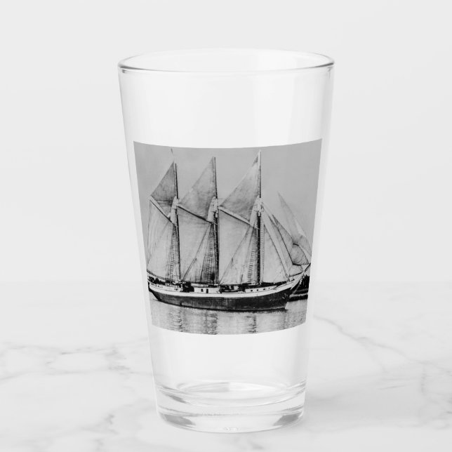 Great Lakes schooner Oliver H. Perry Glass (Front)