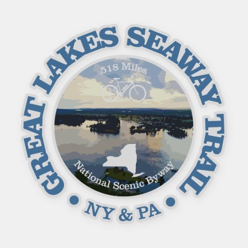 Great Lakes Seaway Trail cycling c Sticker