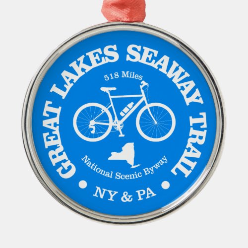 Great Lakes Seaway Trail cycling Metal Ornament