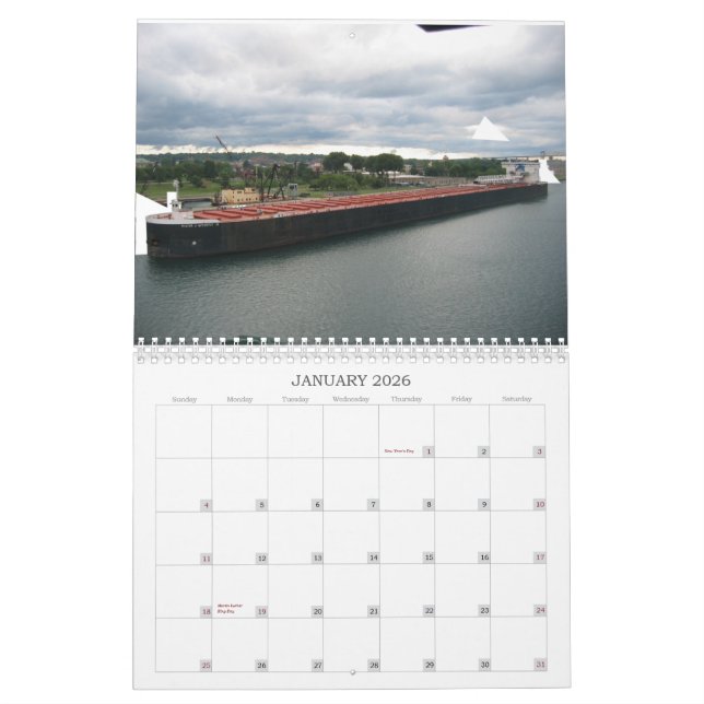 Great Lakes Ships Calendar (Jan 2026)