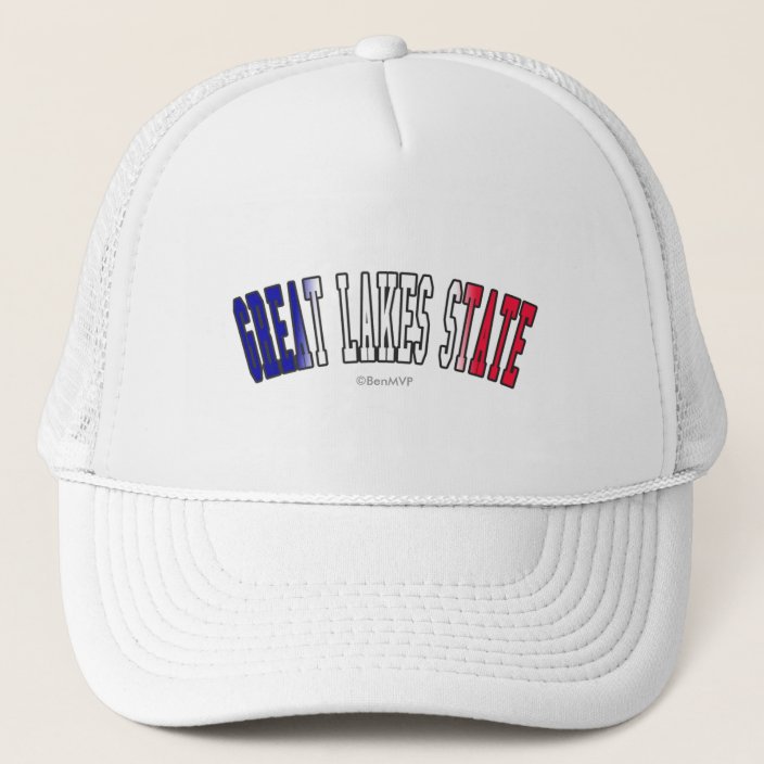 Great Lakes State in State Flag Colors Trucker Hat