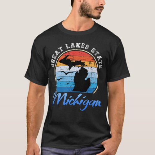 Great Lakes State Michigan T_Shirt