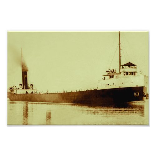 Great Lakes steamer Hanna Jr Vintage Louis Pesha Photo Print