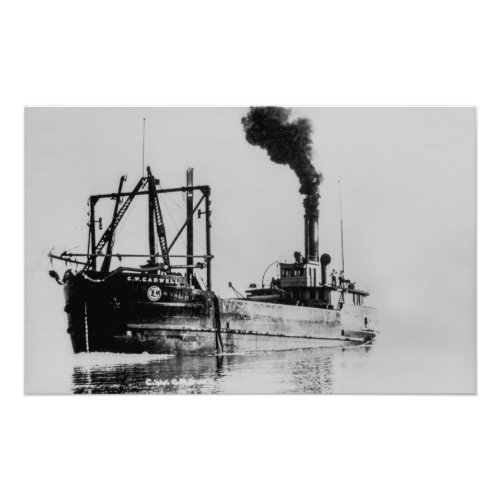 Great Lakes steamer sand boat CW Caldwell  Photo Print
