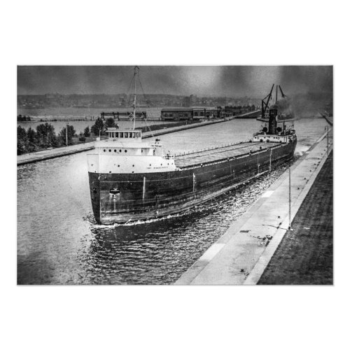Great Lakes steamer The Harvester Photo Print