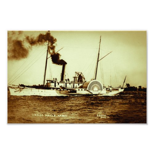Great Lakes steamer USS Fessenden Vintage Photo Print