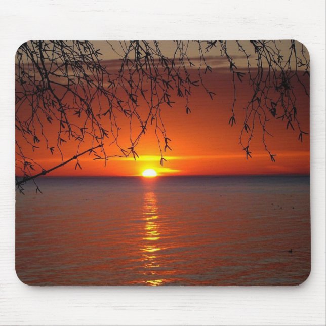 Great Lakes Sunset by Bobby Mikul mousepad (Front)