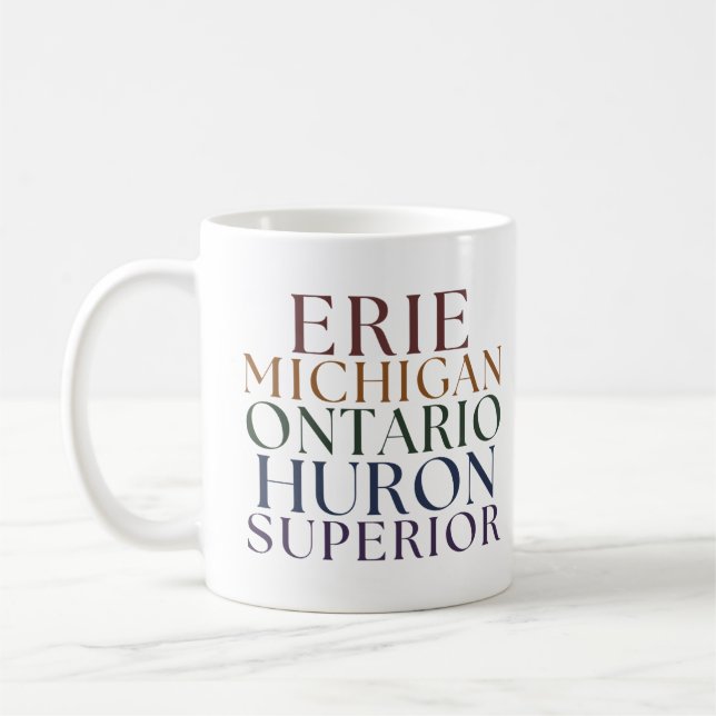 Great Lakes Tee Michigan Lakes T-shirts Coffee Mug (Left)