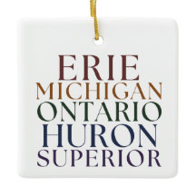 Great Lakes Theme Christmas Tree Ornament