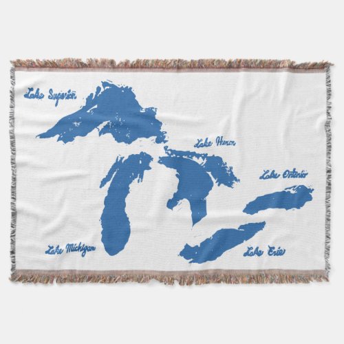 Great Lakes Throw Blanket