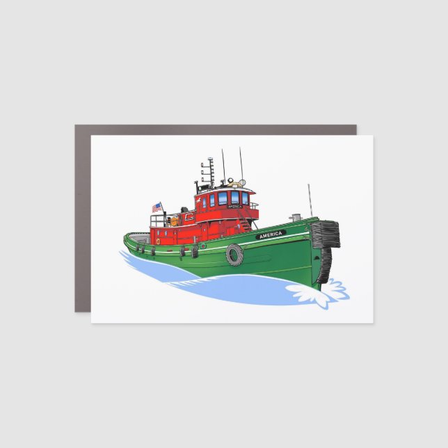 Great Lakes tug America rechristened Car Magnet (Front)