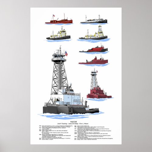 Great Lakes Tug Olive L Moore history Poster