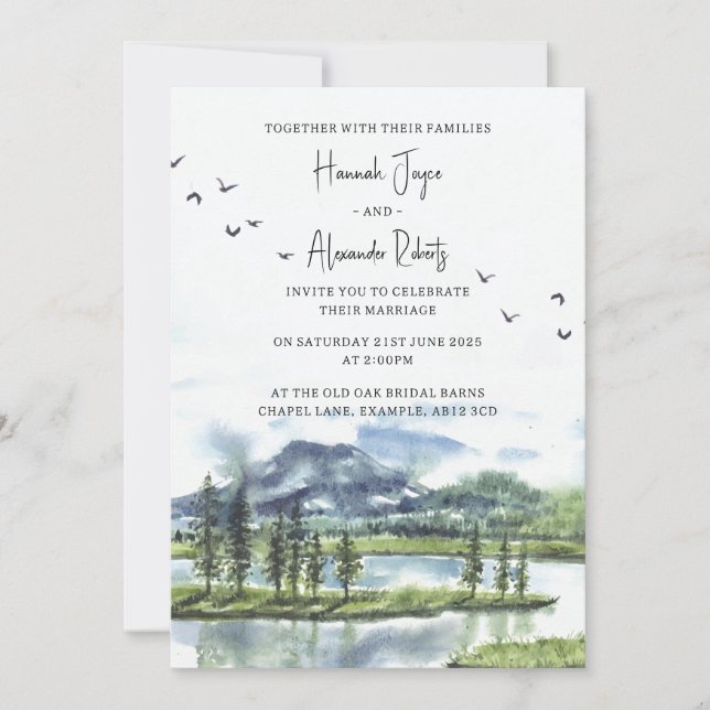 Great Lakes Wedding Invitation (Front)