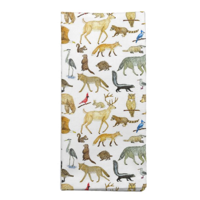 Great Lakes Wildlife Cloth Napkins (Folded)