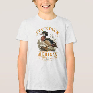 Great-Lakes Wood-Duck MI Tri-Blend Shirt