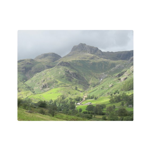 Great Langdale Valley, Lake District, England Metal Print (Front)
