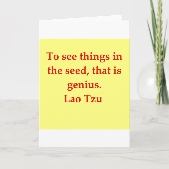 great Lao Tzu quote Card (Front)