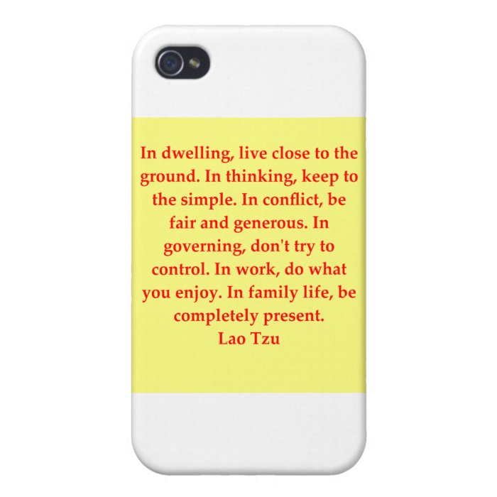 great Lao Tzu Quote iPhone 4 Covers